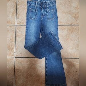 EUC GAP Kids Girls 70s Flare High Rise Denim Jeans Size 7